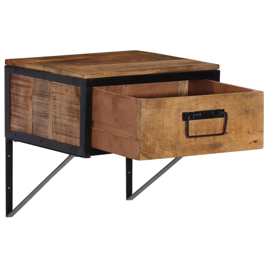 Comodino | Armadio da Notte | Mobiletto da notte 40x35x40 cm in Legno Massello di Mango