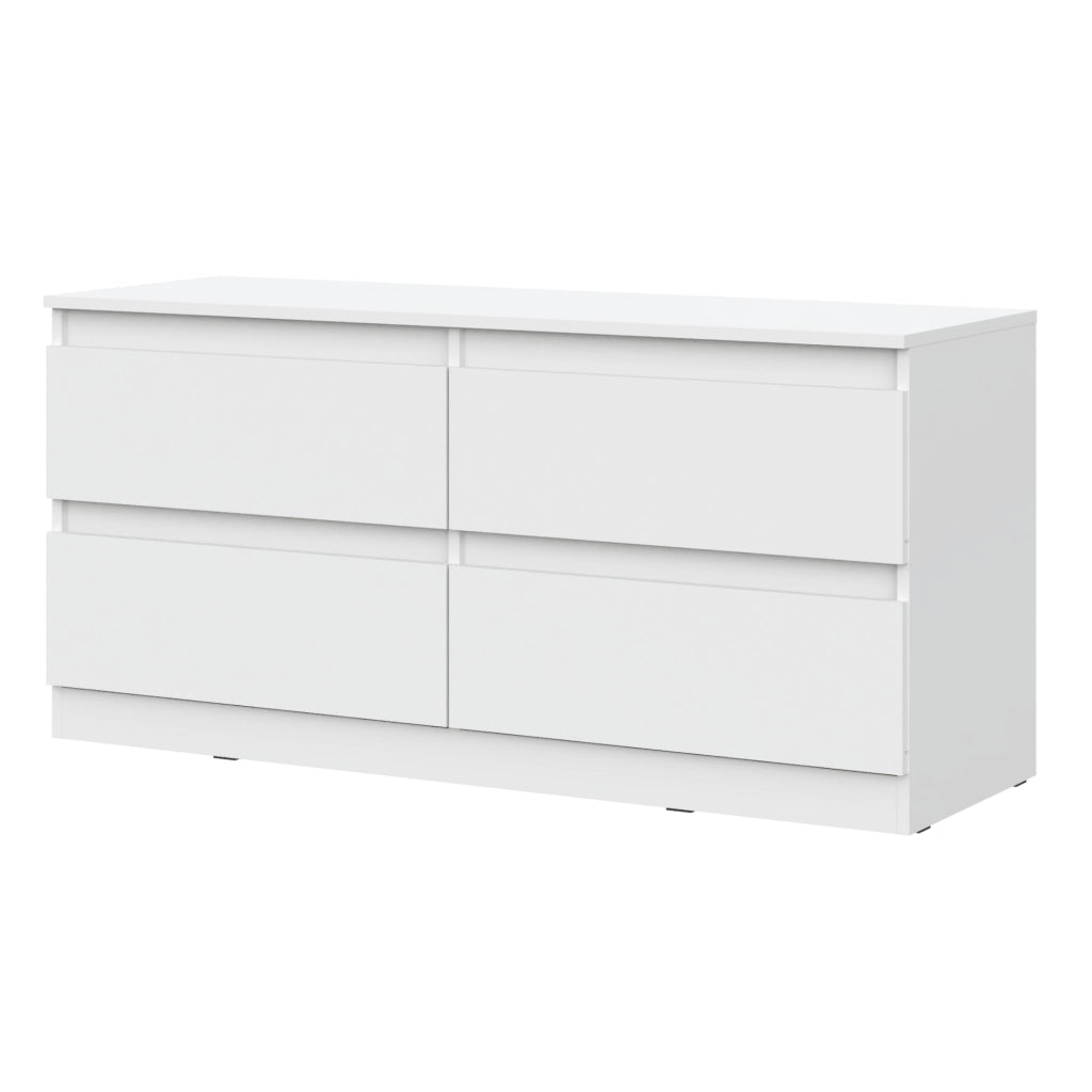 Mobile TV SOLA - Bianco - 4 Cassetti - Larghezza 127 cm, Altezza 61 cm, Profondit? 44 cm