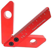 Misuratore di angoli per legno - Centroide - 45/90 Gradi - Misuratore di angoli - Lega di alluminio - Resistente alla corrosione - Misuratore di precisione