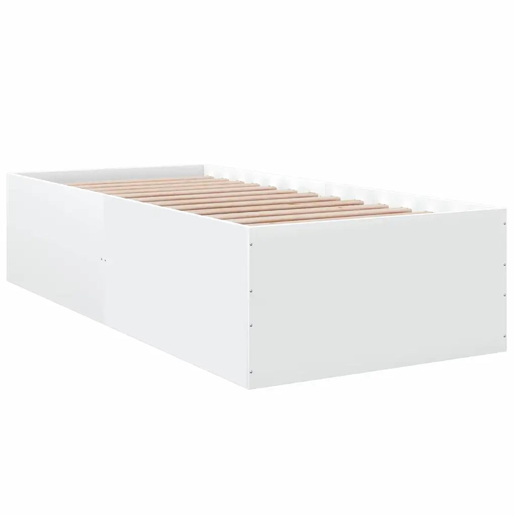 Giroletto-Struttura Letto Bianco 90x190 cm in Legno Multistrato 408197