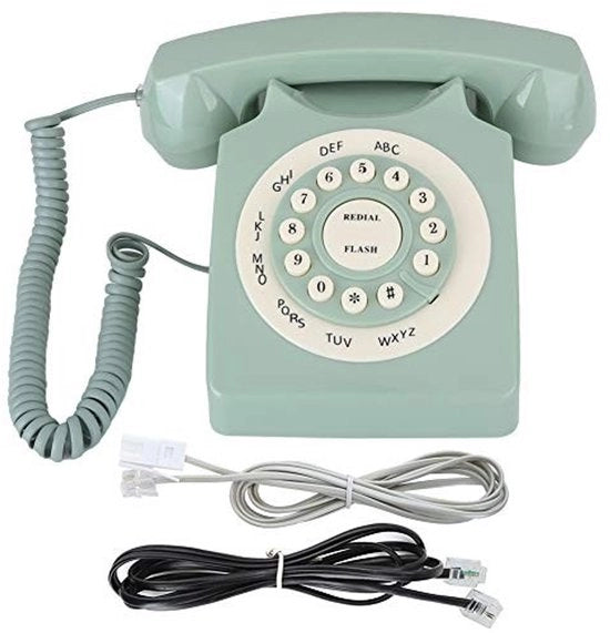 Telefono da Ufficio Vintage - Materiale ABS - Alta Qualità della Chiamata - Grande tastiera - Per Uso Domestico - Robusto e Duraturo