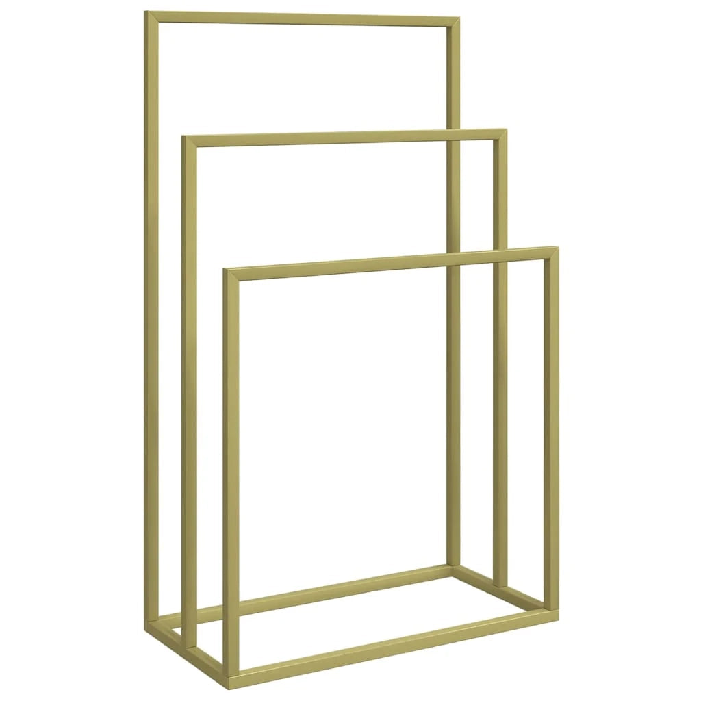 Portasciugamani da terra color oro 48 x 24 x 79 cm ferro 02_0005528