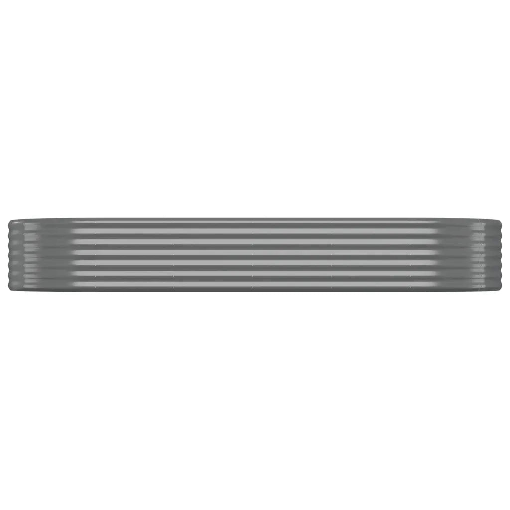 Letto Giardino Acciaio Zincato 249x100x36cm Grigio 318994