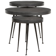 3 pz Tavolini da salotto | Tavolino da caff¨¨ | Tavolino da Soggiorno Neri in Legno Multistrato