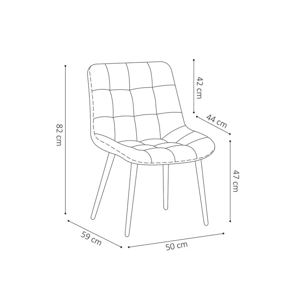 Sedia design KALI – Velluto oro e piedi in metallo