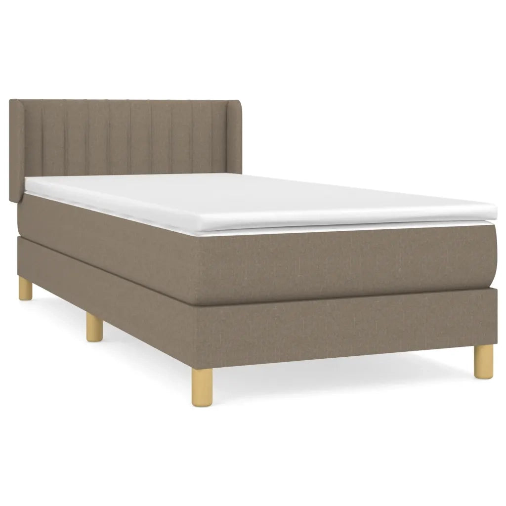 Giroletto a Molle con Materasso-Struttura Letto Tortora 90x200 cm inTessuto 376140