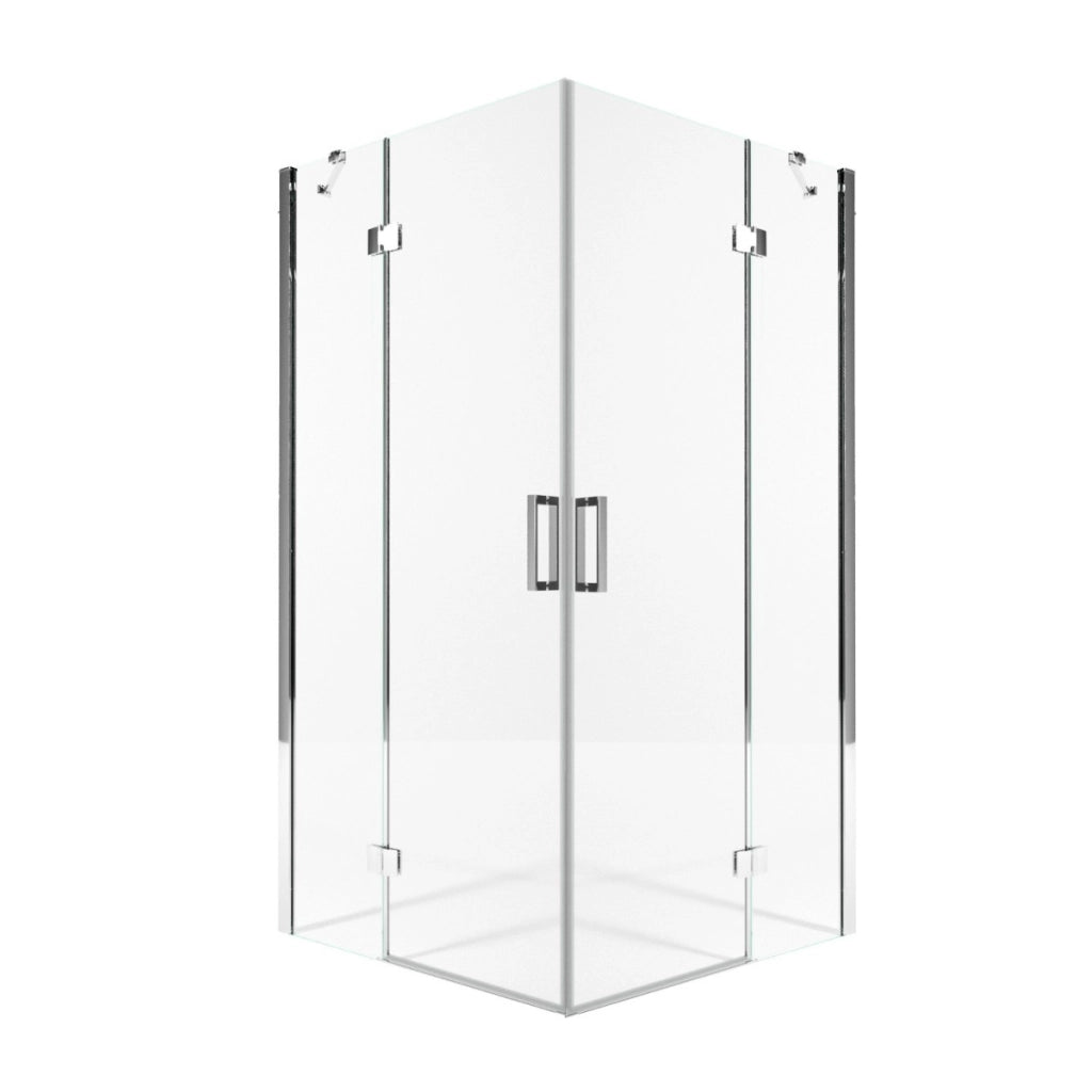 Box doccia due lati battenti 8 mm h195 anticalcare regina, misura 90x110