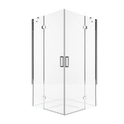 Box doccia due lati battenti 8 mm h195 anticalcare regina, misura 90x110