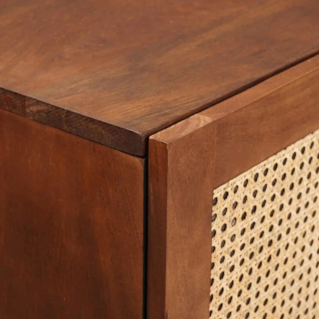 Mobile alto Marrone 40 x 33,5 x 110 cm Legno di mango massello 4018909