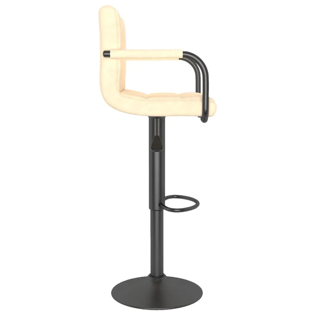Sgabelli da Bar 2 pz Crema in Velluto 334658
