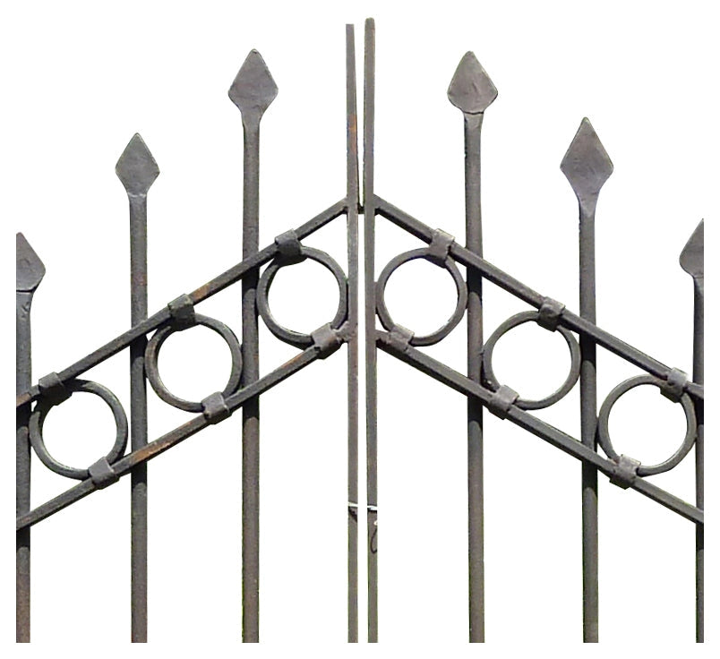 Biscottini Cancello in ferro pieno finitura anticata L335xPR10xH245 cm interamente