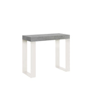 Consolle allungabile 90x40/196 cm Tecno Small telaio Bianco - Noce