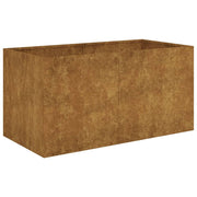 Portavaso per fioriera aiuola rialzata piante fiori terrazzo giardino 80 x 40 x 40 cm acciaio corten marrone 02_0037868
