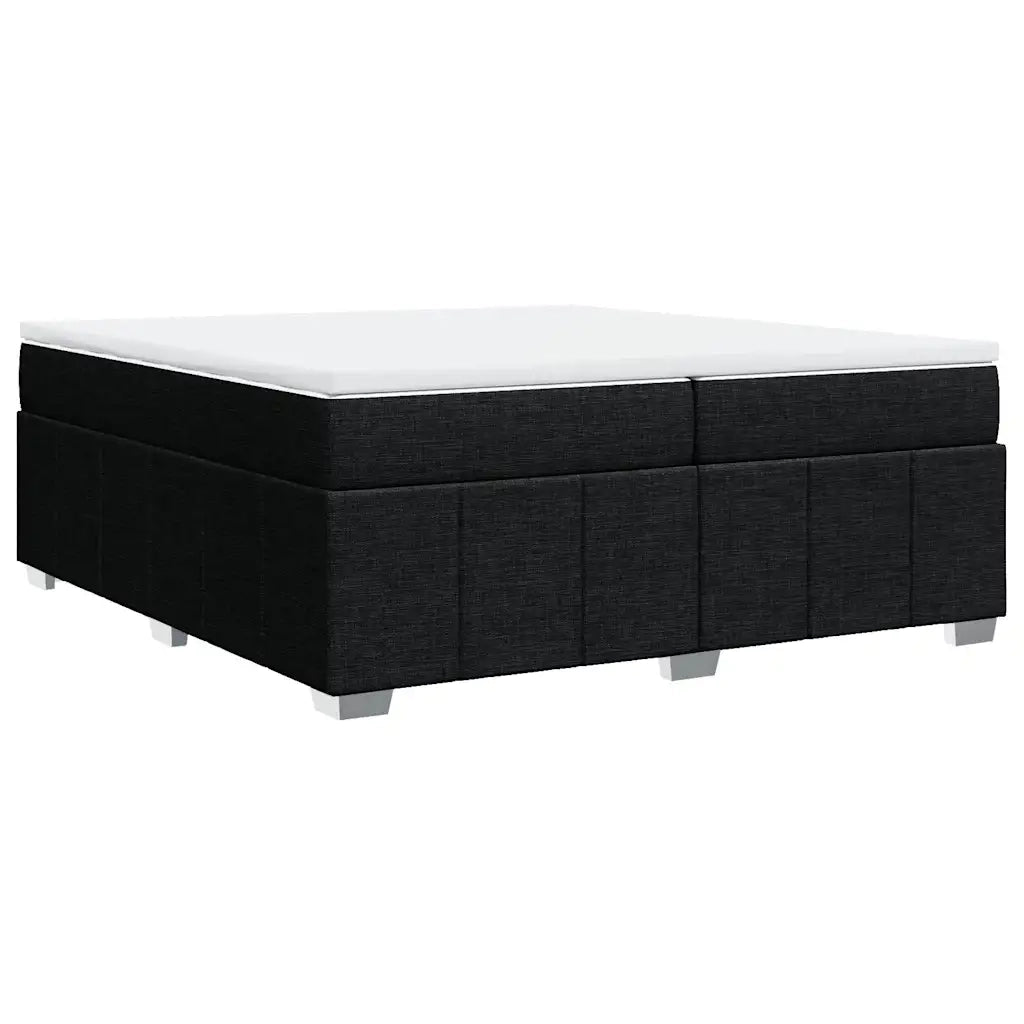 Giroletto a Molle con Materasso Nero 200x200 cm in Tessuto 3285500