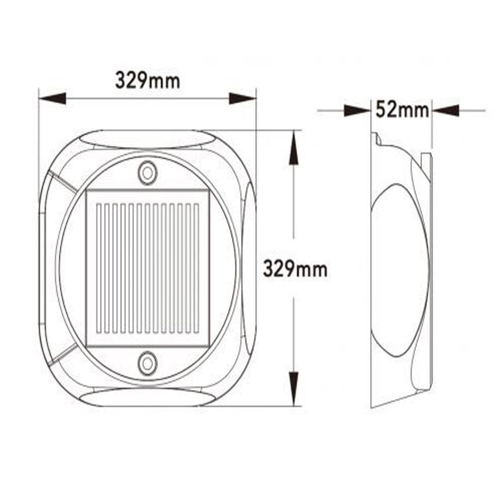Trade Shop - Faretto Segnapasso Con Pannello Solare 0.4w Luce Led Calda 3000k Ip54 Nero Zq-ljd-001 -