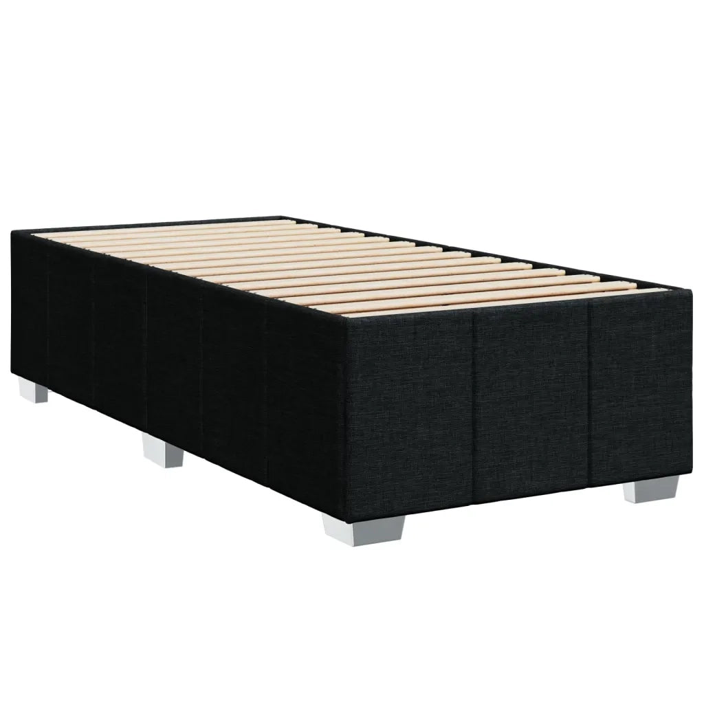 Giroletto a Molle con Materasso Nero 90x190 cm in Tessuto
