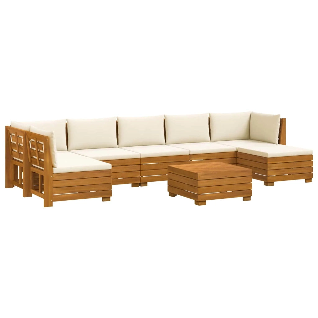Set di divani da esterno con cuscino 8 Pezzo Marrone