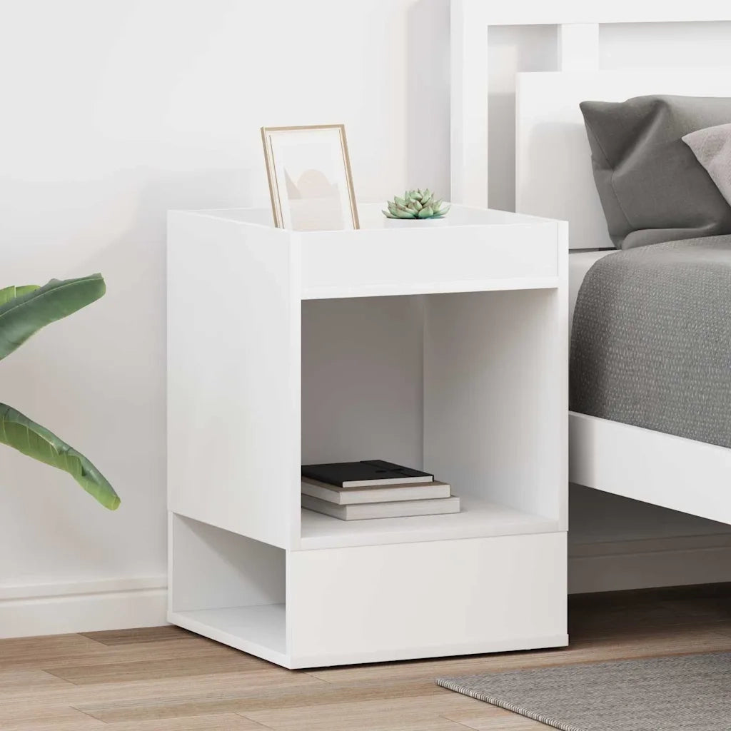 Tavolino 2 pcs Bianco 40 x 40 x 56 cm Legno multistrato 890945