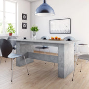 Tavolo da Pranzo Grigio Cemento 180x90x76 cm Legno Multistrato 800472