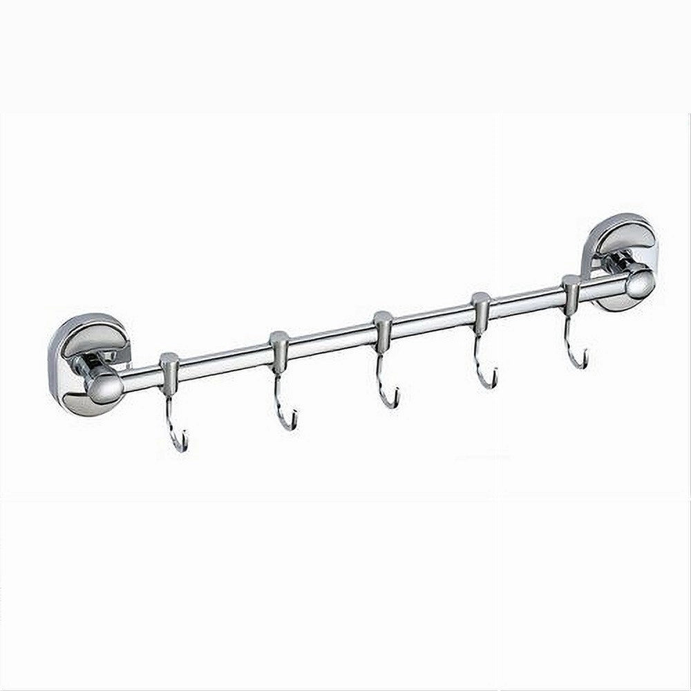 Trade Shop - Porta Asciugamani Maniglia Appendino 5 Ganci Fissaggio A Parete Bagno Oval 52006 -