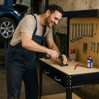 Banco da lavoro 1150x550x1400mm Tavolo da officina con parete forata