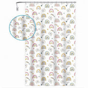 Trade Shop - Tenda Doccia Vasca Bagno Con 12 Ganci Arcobaleno Fantasy 240 X 200 Cm Peva 87564 -