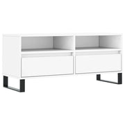 Mobile TV multimediale mensola TV credenza mobile TV sala da pranzo soggiorno camera da letto 100 x 34,5 x 44,5 cm legno ingegnerizzato bianco 02_0025470