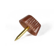 Reggipiani con chiodo in plastica marrone 40 pz.