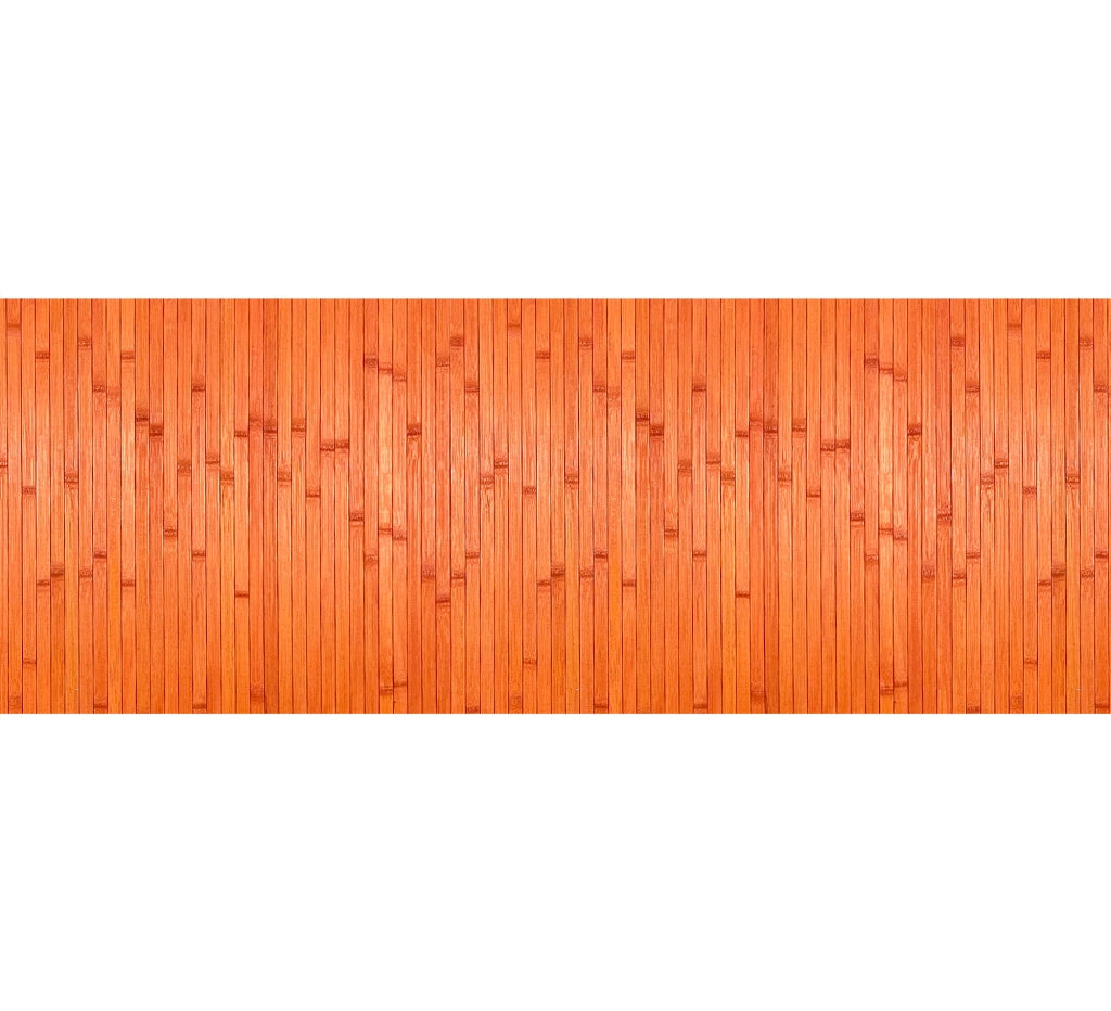 Tappeto Passatoia In Vero Bamboo Tappeto Cucina Ingresso In Legno Antiscivolo Aderente Lavabile E Antimacchia Tagliabile  - Arancione - 50x300 cm