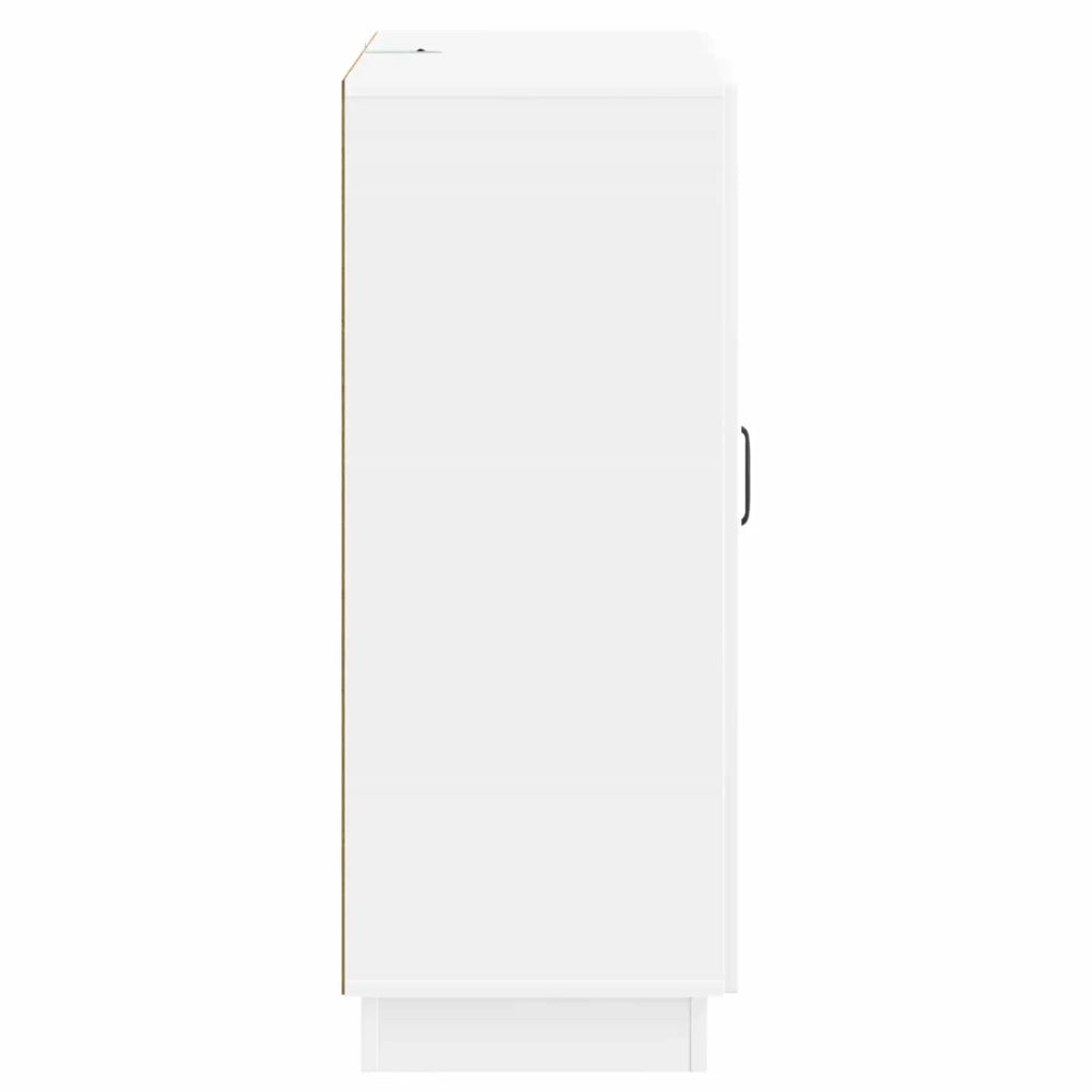 Credenza Bianco Lucido 66 x 34,5 x 87 cm Legno ingegnerizzato