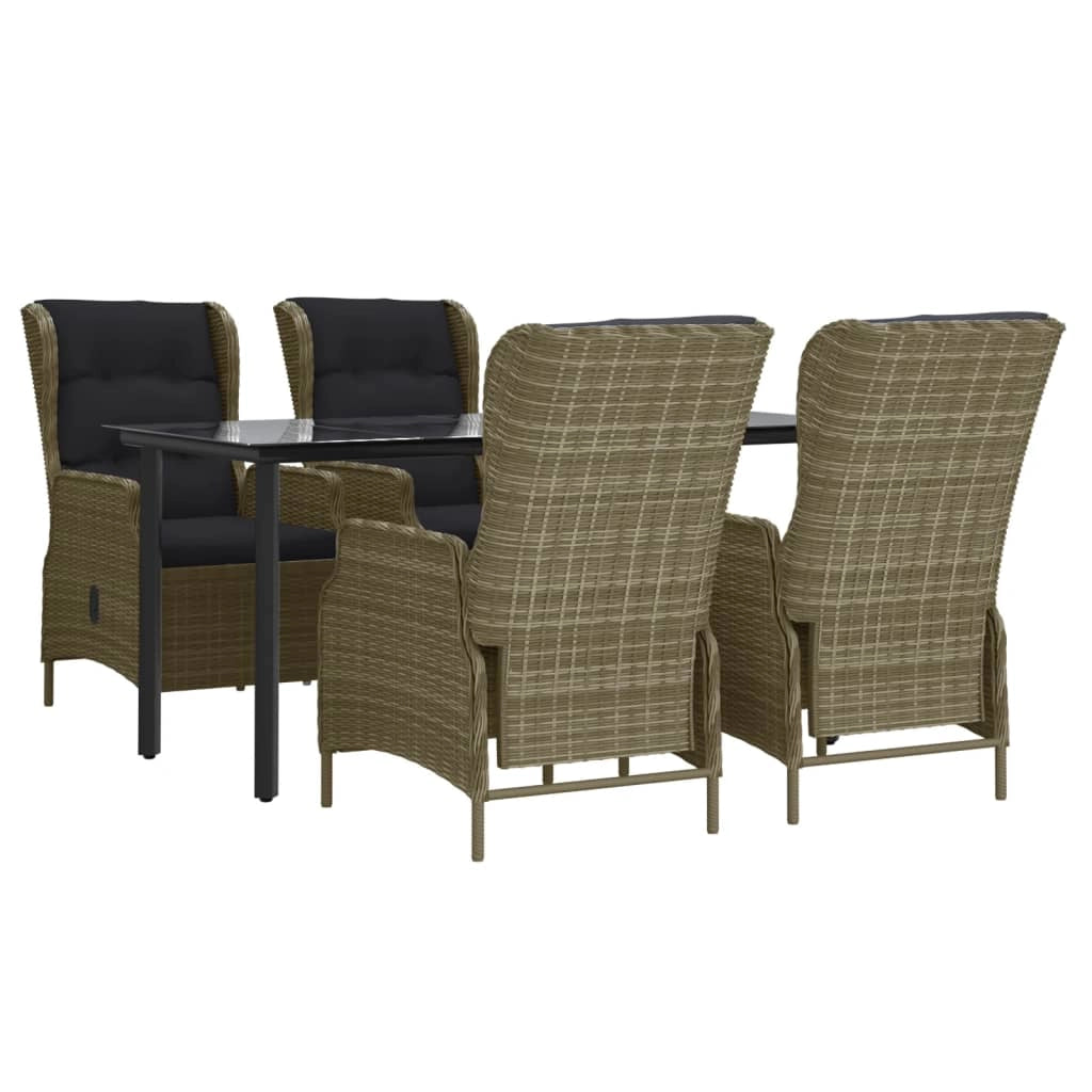 Set da pranzo/mobili da giardino in resina intrecciata marrone da 5 pezzi 02_0014315