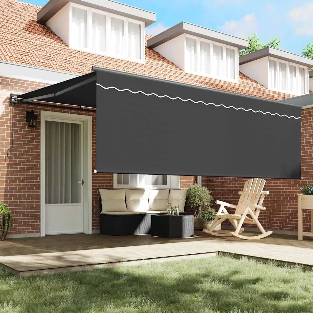 vidaXL Tenda Retrattile Antracite 400 × 300 cm Tessuto