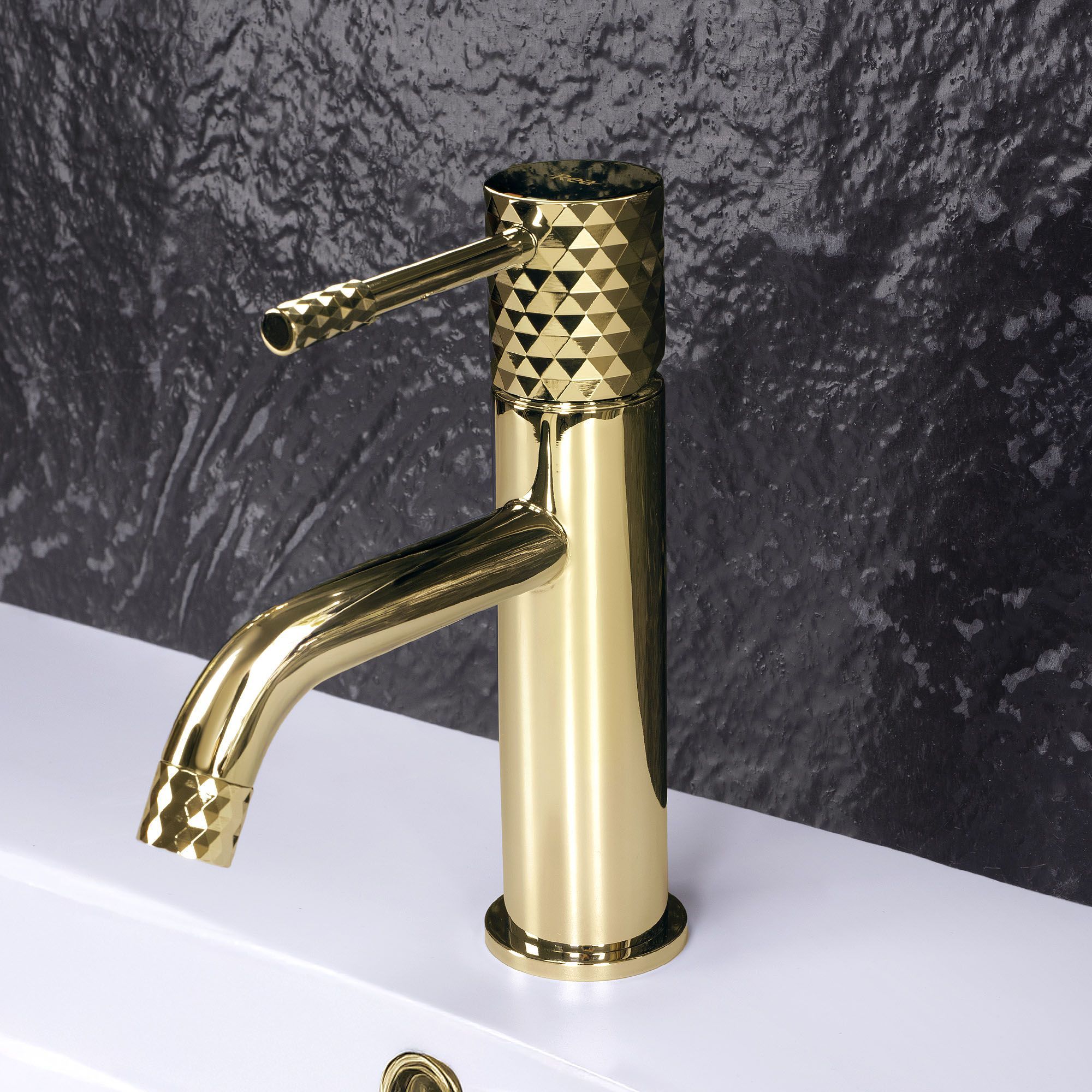 Rubinetto Da Lavabo Rea Lungo Diamond Gold