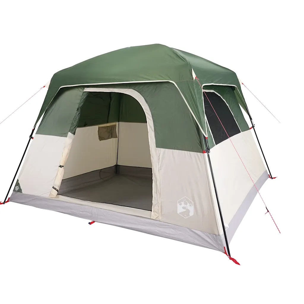 Tenda da Campeggio a Cabina per 4 Persone-Tenda per Escursionismo Verde Impermeabile 304060