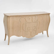 Madia credenza in legno grezza bombata 2 ante l.200 p.60 h.98 (010) - Mobili 2G