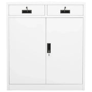 Armadio per Ufficio Bianco 90x40x102 cm in Acciaio 336409