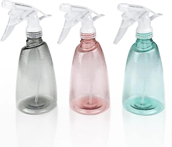 Spazzola per piante 3 pezzi - 500 ml bottiglie spruzzabili - sprogetti trasparenti in plastica - boccia per acqua professionale per fiori capelli pulizia