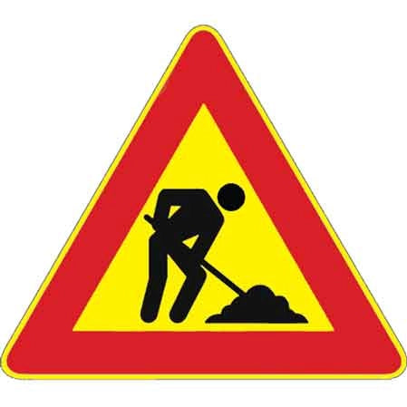 SEGNALE CANTIERE FIG. 383 'LAVORI IN CORSO' 90 cm