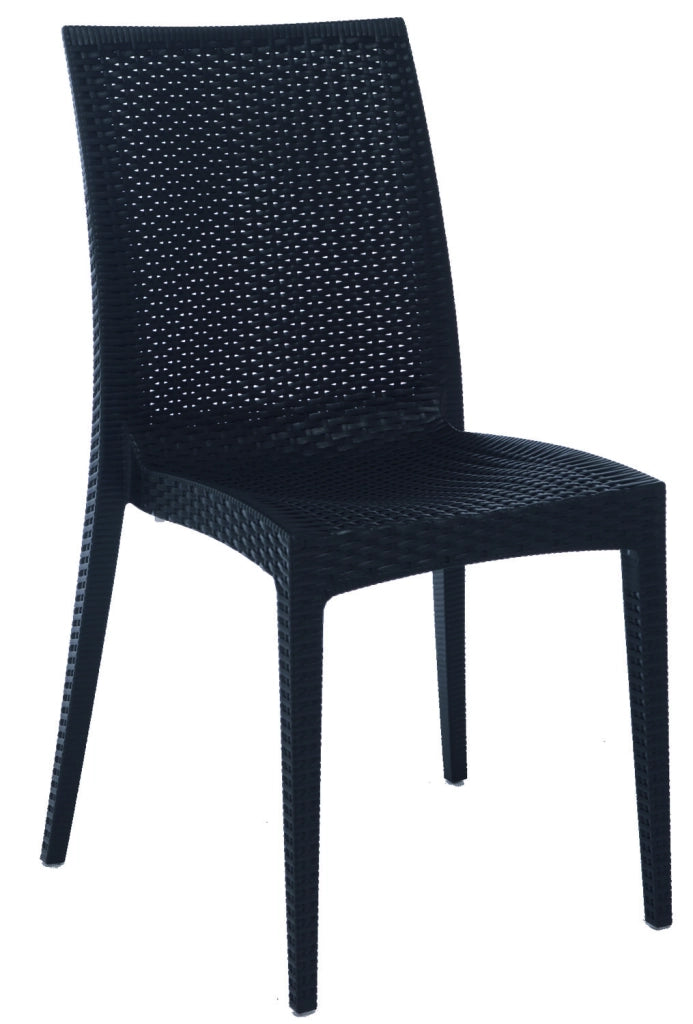 SEDIA RATTAN BISTROT ANTRACITE 57x50xH89 cm