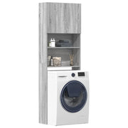 Mobile Lavatrice Grigio Sonoma 64x24x190 cm Legno Multistrato 859132
