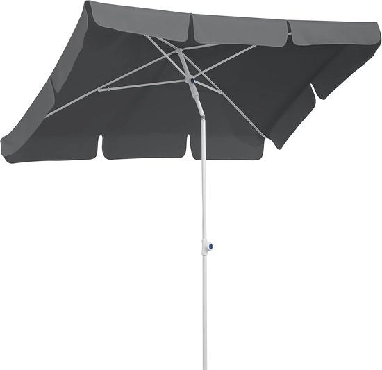 Ombrellone Ibiza antracite 180 x 120 cm rettangolare 682-15 telaio in acciaio copertura in poliestere 26 kg.