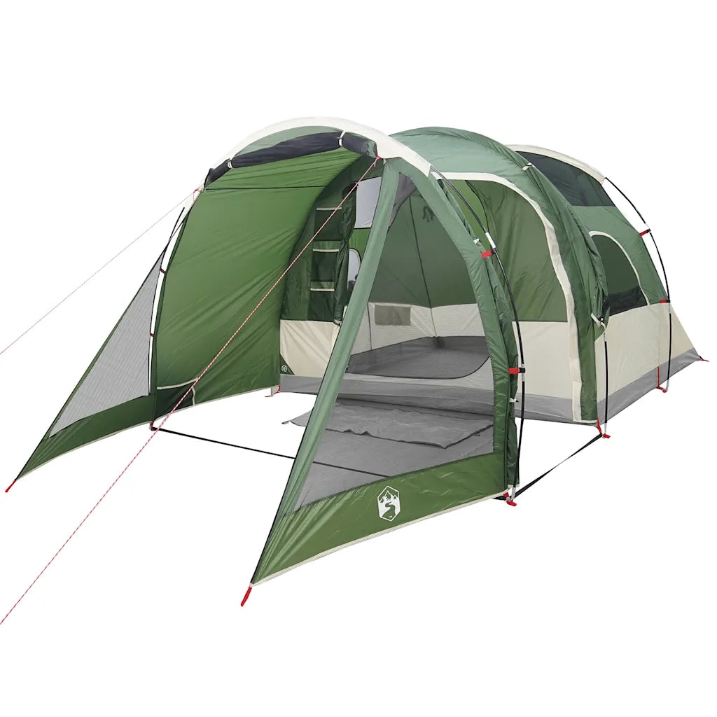 Tenda da Campeggio a Tunnel per 4 Persone Verde Impermeabile 94743