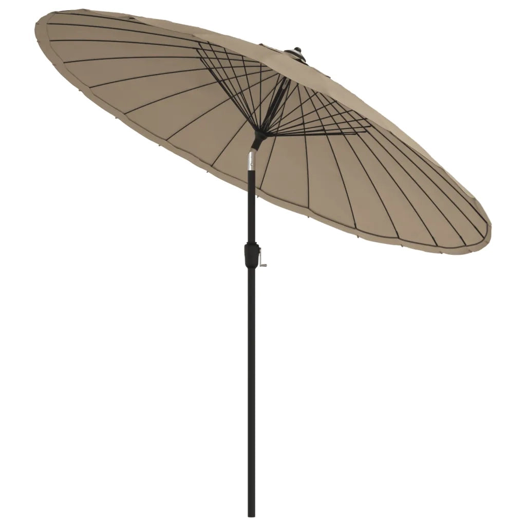 Ombrellone da Esterni con Palo in Alluminio 270 cm Grigio Talpa 47307
