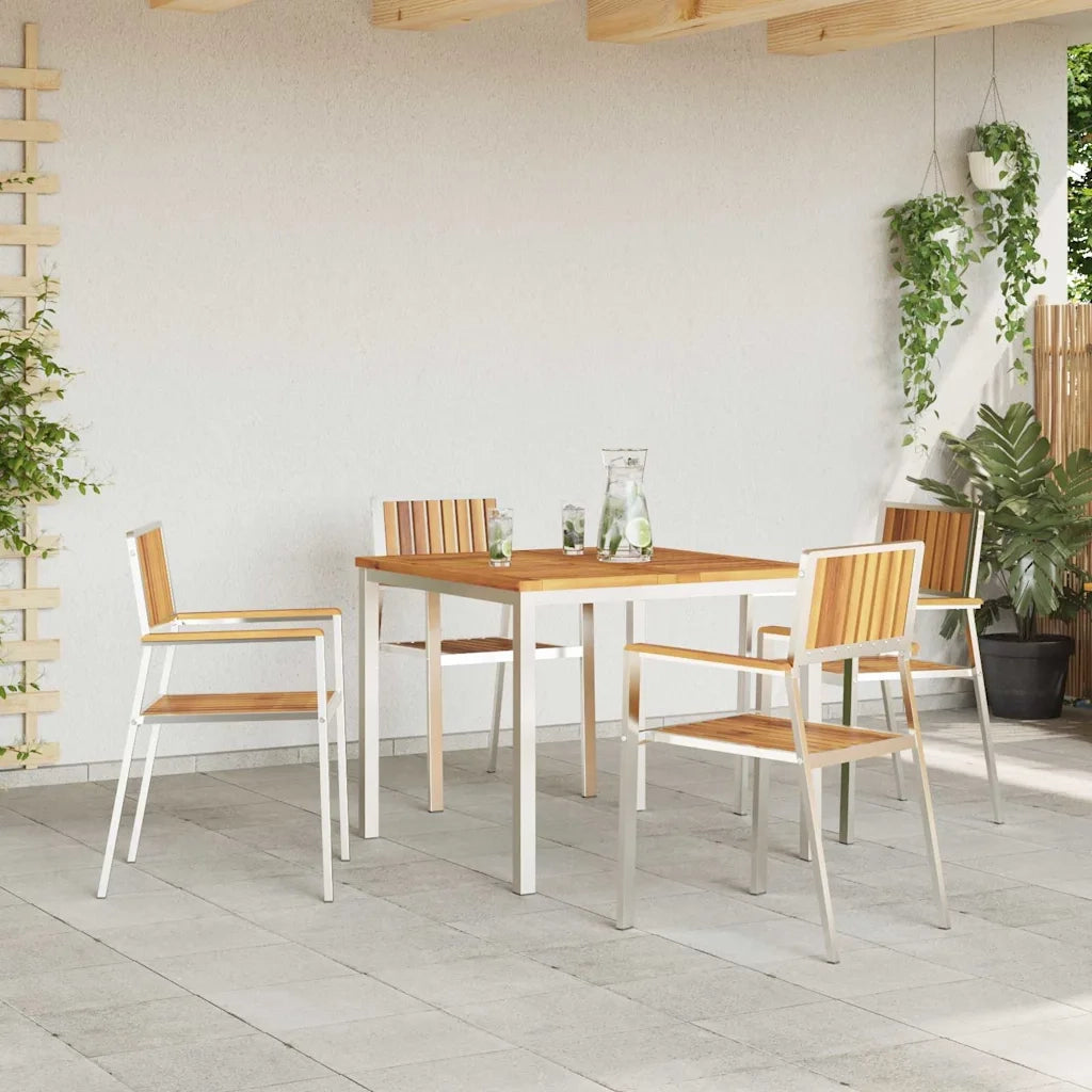 Set da pranzo per esterni 5 pcs Legno di Acacia Massello 3334790