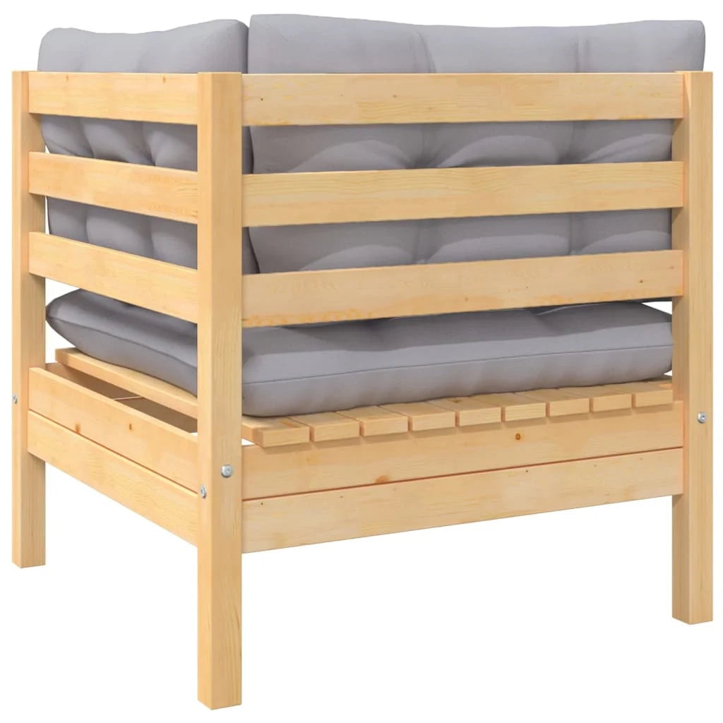 Set di mobili da giardino mobili da esterno 8 pezzi con cuscini grigio legno di pino massiccio 02_0017579