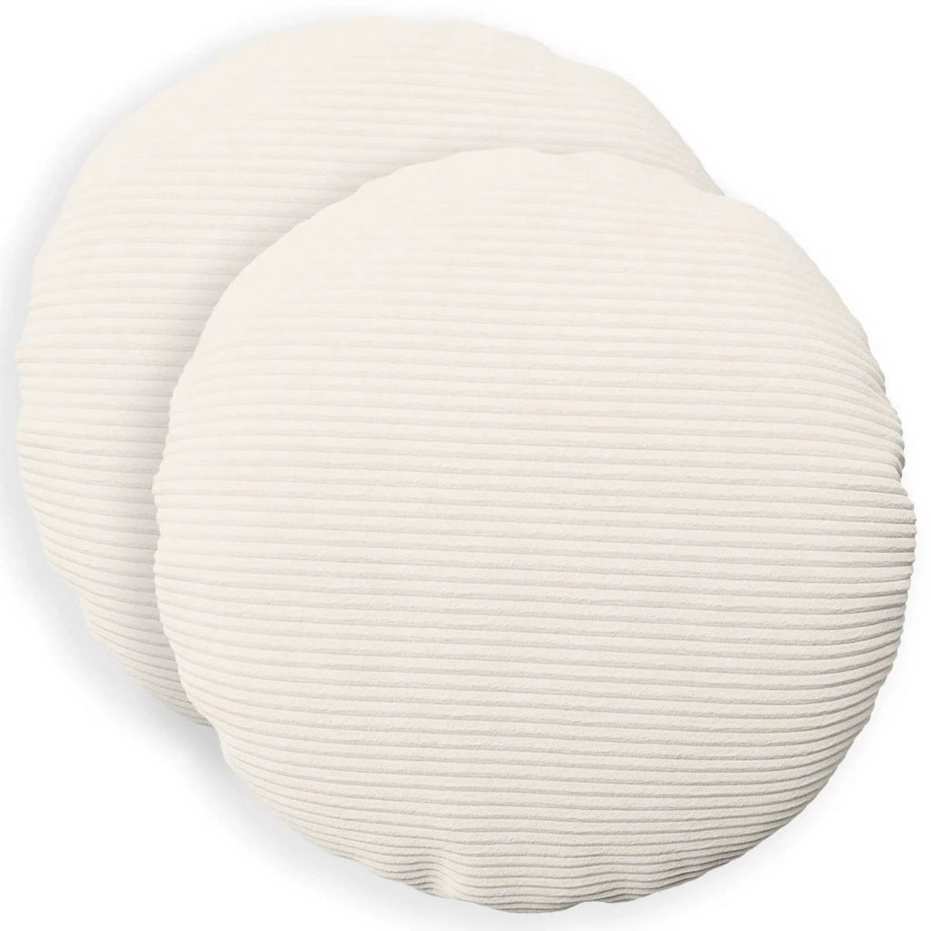 Federa 2 pcs HEERLEN Crema Ø 40 cm corduroy 922273