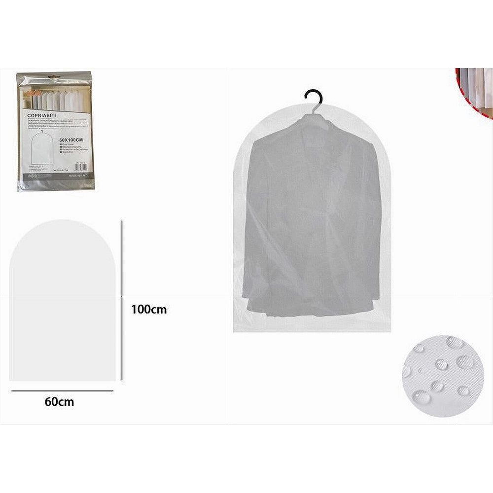 Trade Shop - Set 3pz Custodia Sacca Copriabiti Copri Abito Vestito Giacca 60x100 Cm Eva 87410 -
