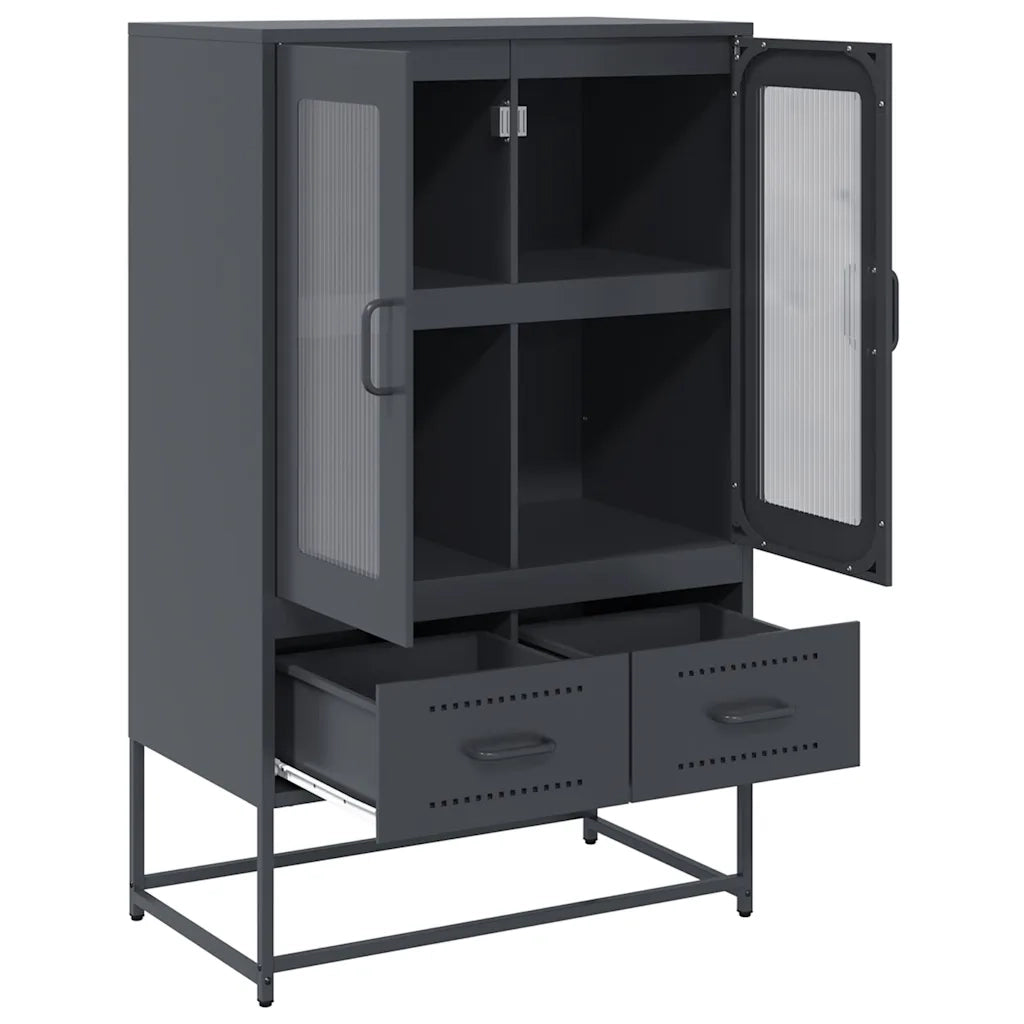Credenza Antracite 68x39x111,5 cm Acciaio