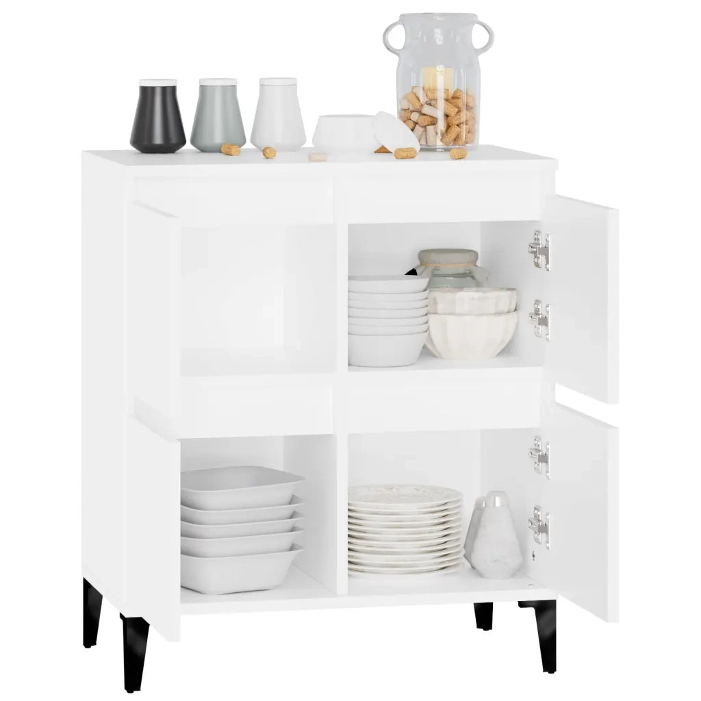 Credenza | Madia | Buffet da pranzo | Armadio da pranzo Bianca 60x35x70 cm in Legno Multistrato