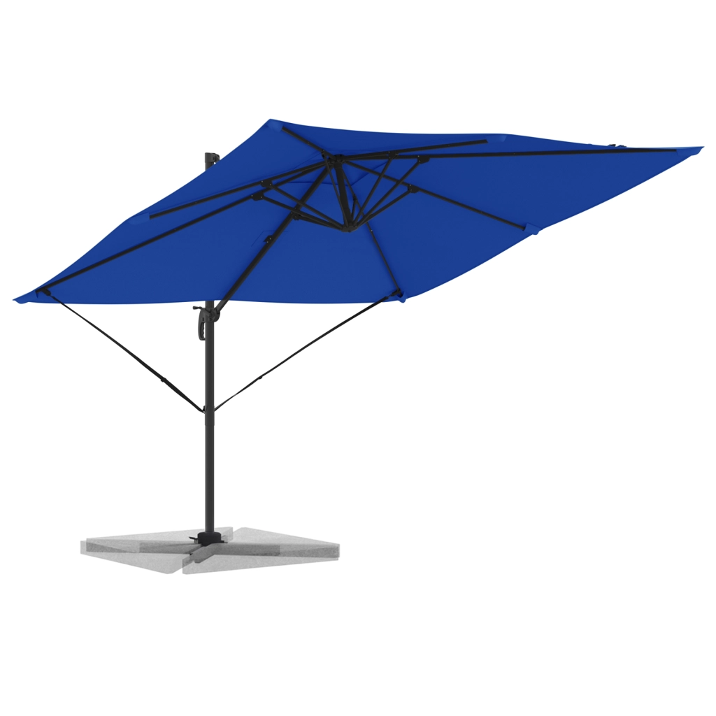 Ombrello da Patio Blu Azzurro Alluminio, Poliestere 3m